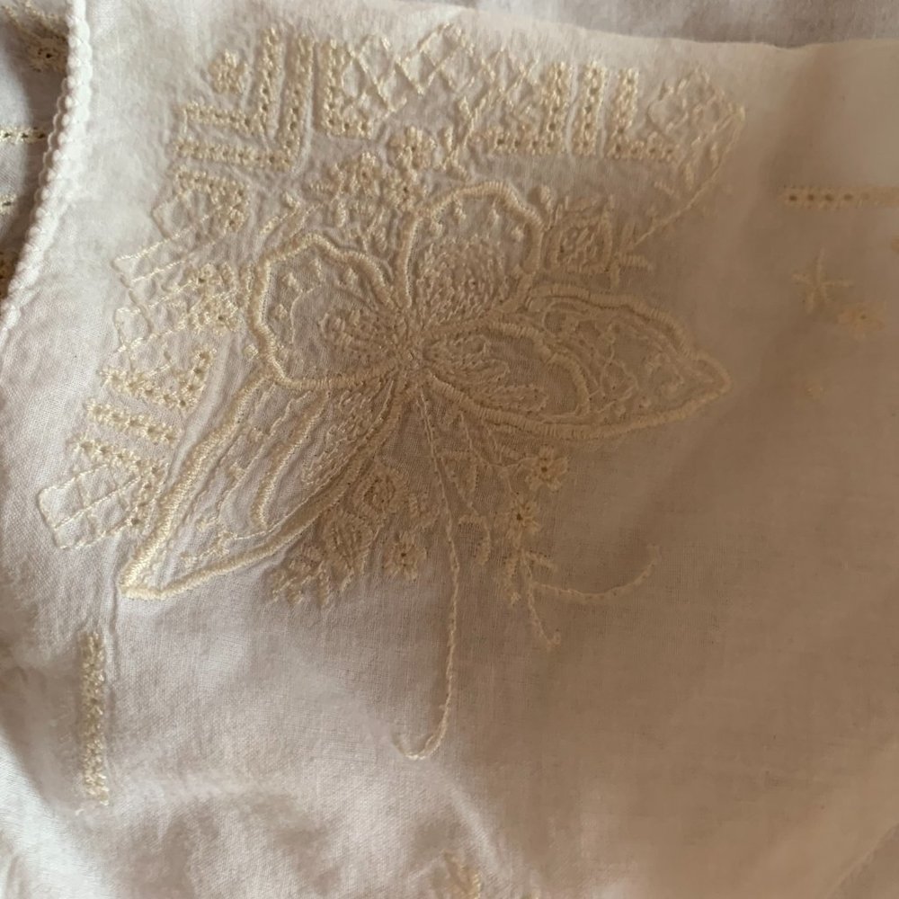 J.JILL WOMENS SHORT SLEEVE WHITE EMBROIDERED BUTTERFLYBLOUSE SIZE 2X 100% COTTON - Picture 13 of 13